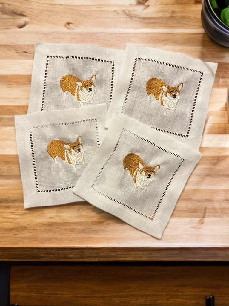 Corgi Cocktail Napkin Set