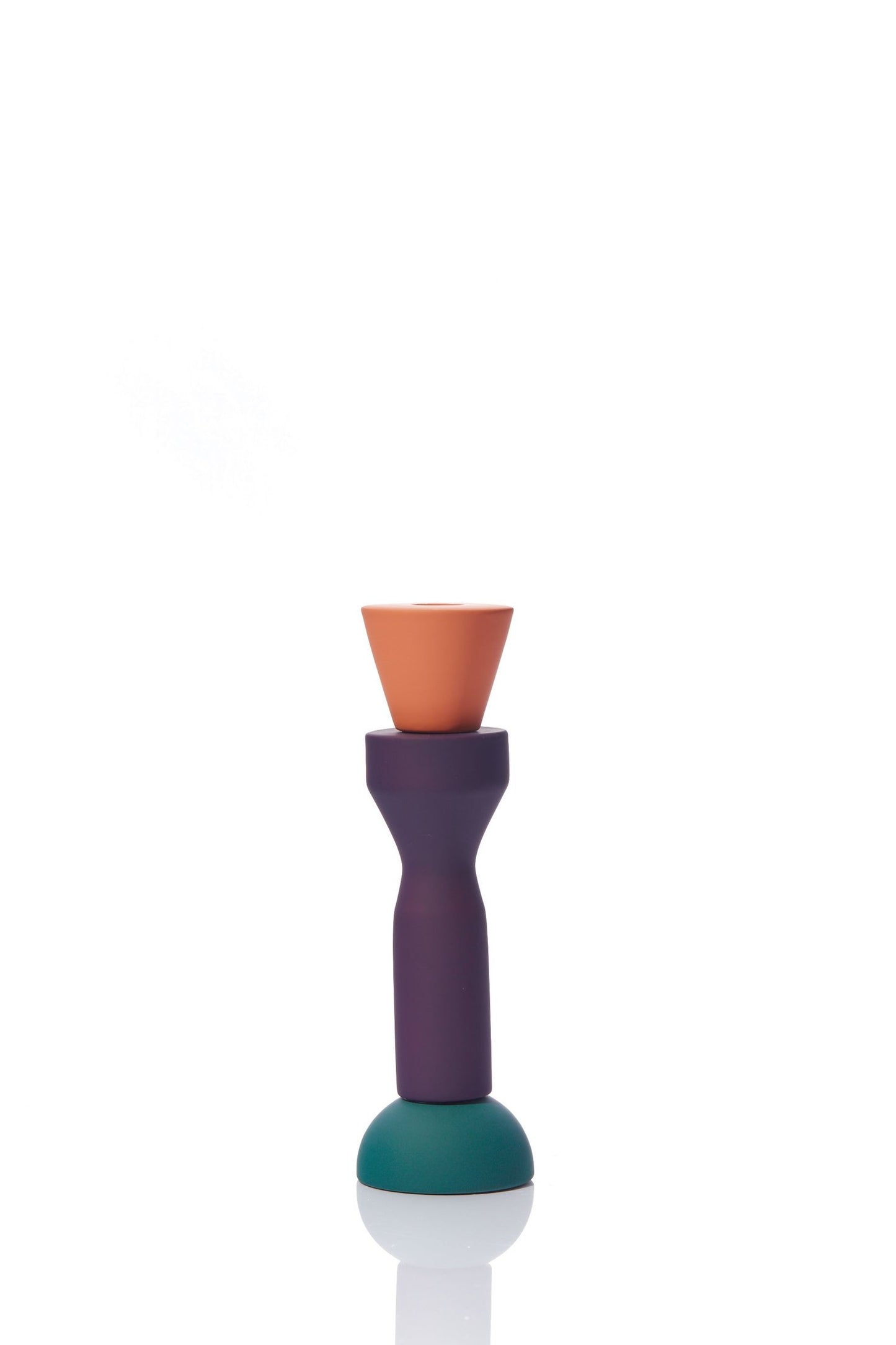 Stacks - Peach Tall Candlestick