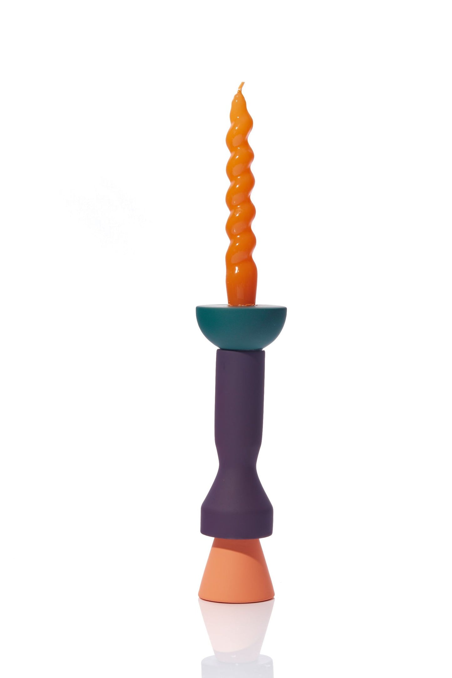 Stacks - Peach Tall Candlestick