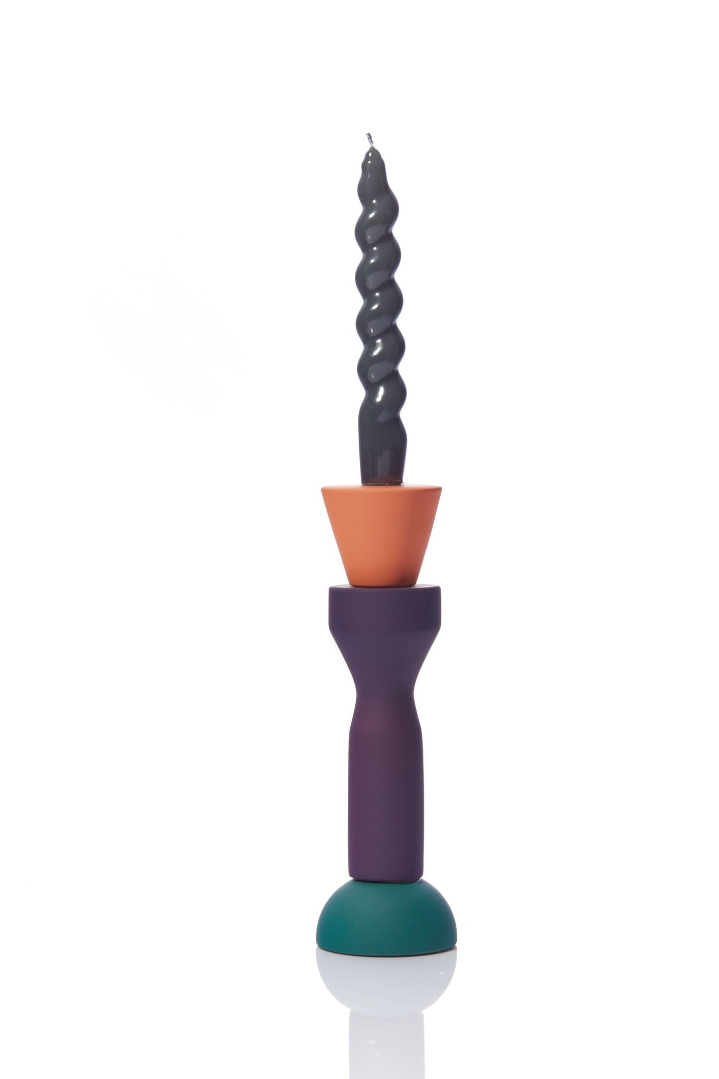 Stacks - Peach Tall Candlestick
