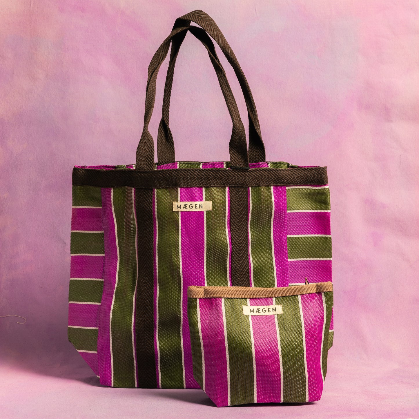 Pouch | Brown/ Olive/ Pink