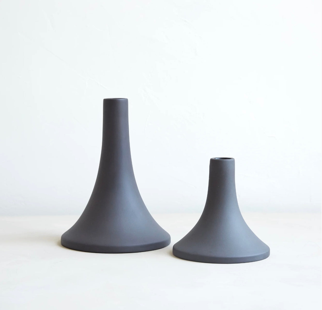 Ceramic Grand Taper Holder, Smoke