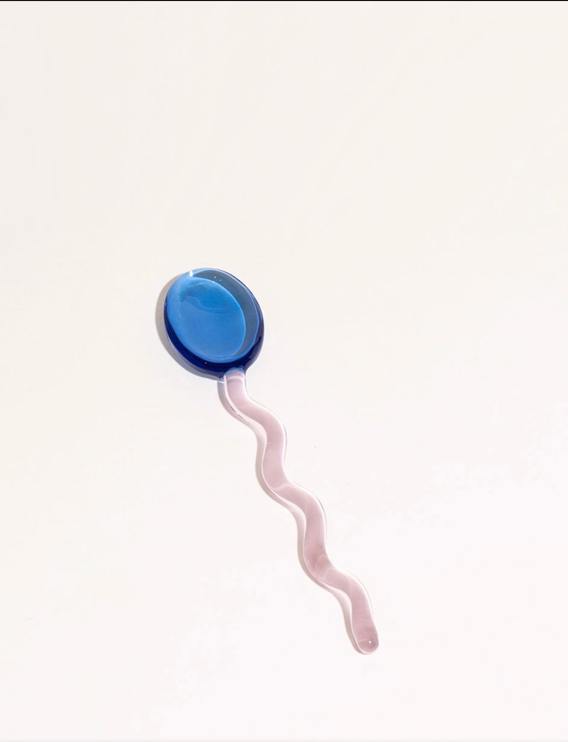 Colourful Wavy Glass Dessert Spoon - "Tremblé"