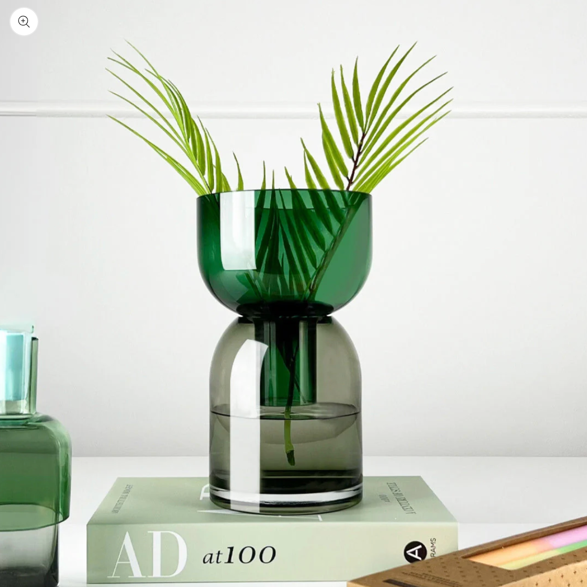 Flip Med Green & Gray - Vase