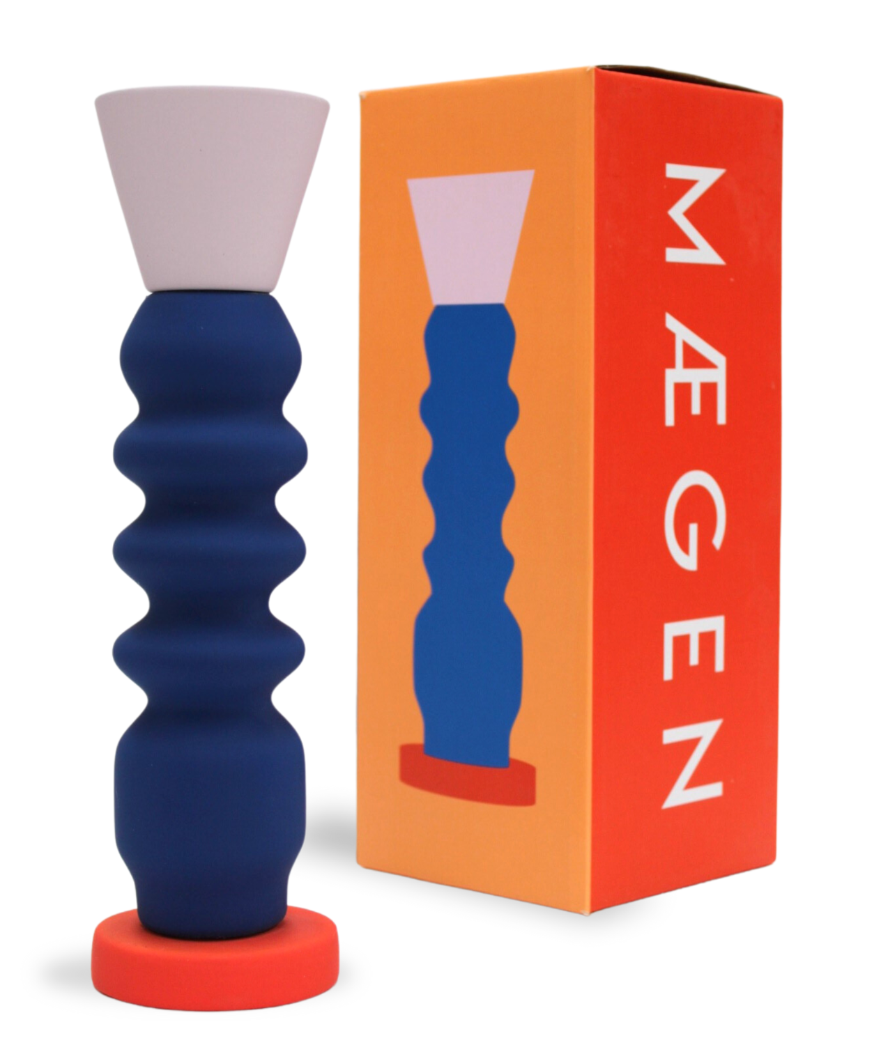 Stacks - Cobalt Tall Candlestick