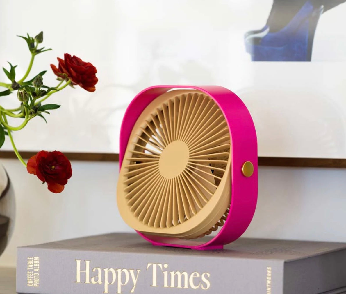 Portable Fan - Cerise