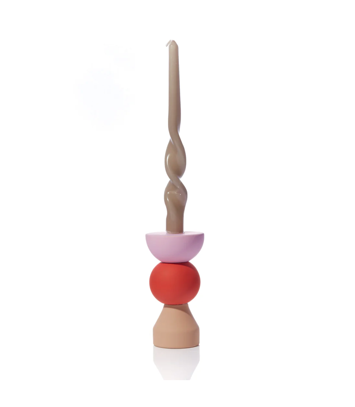 Stacks - Tomato Medium Candlestick