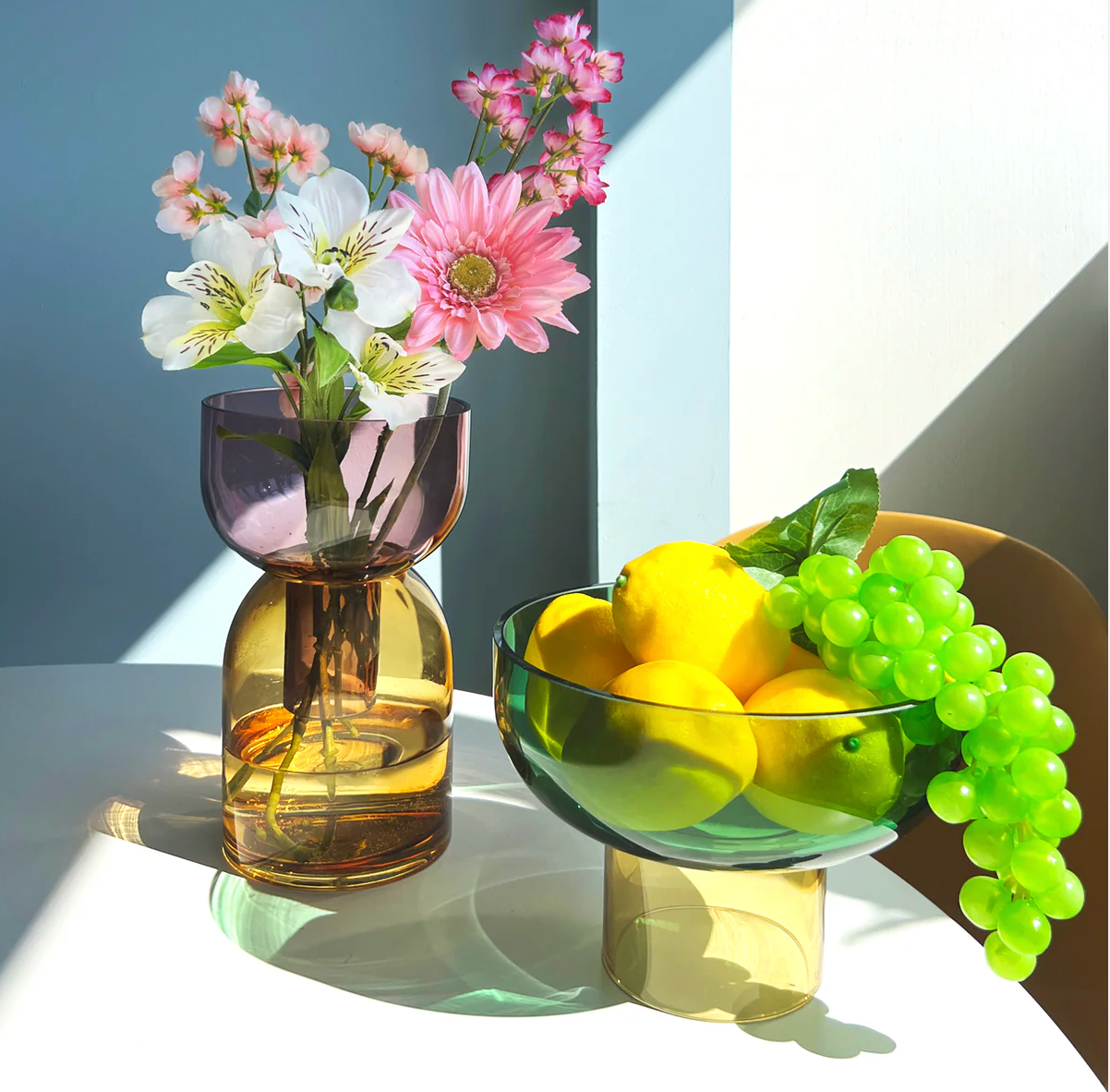 Flip Med Pink & Yellow - Vase
