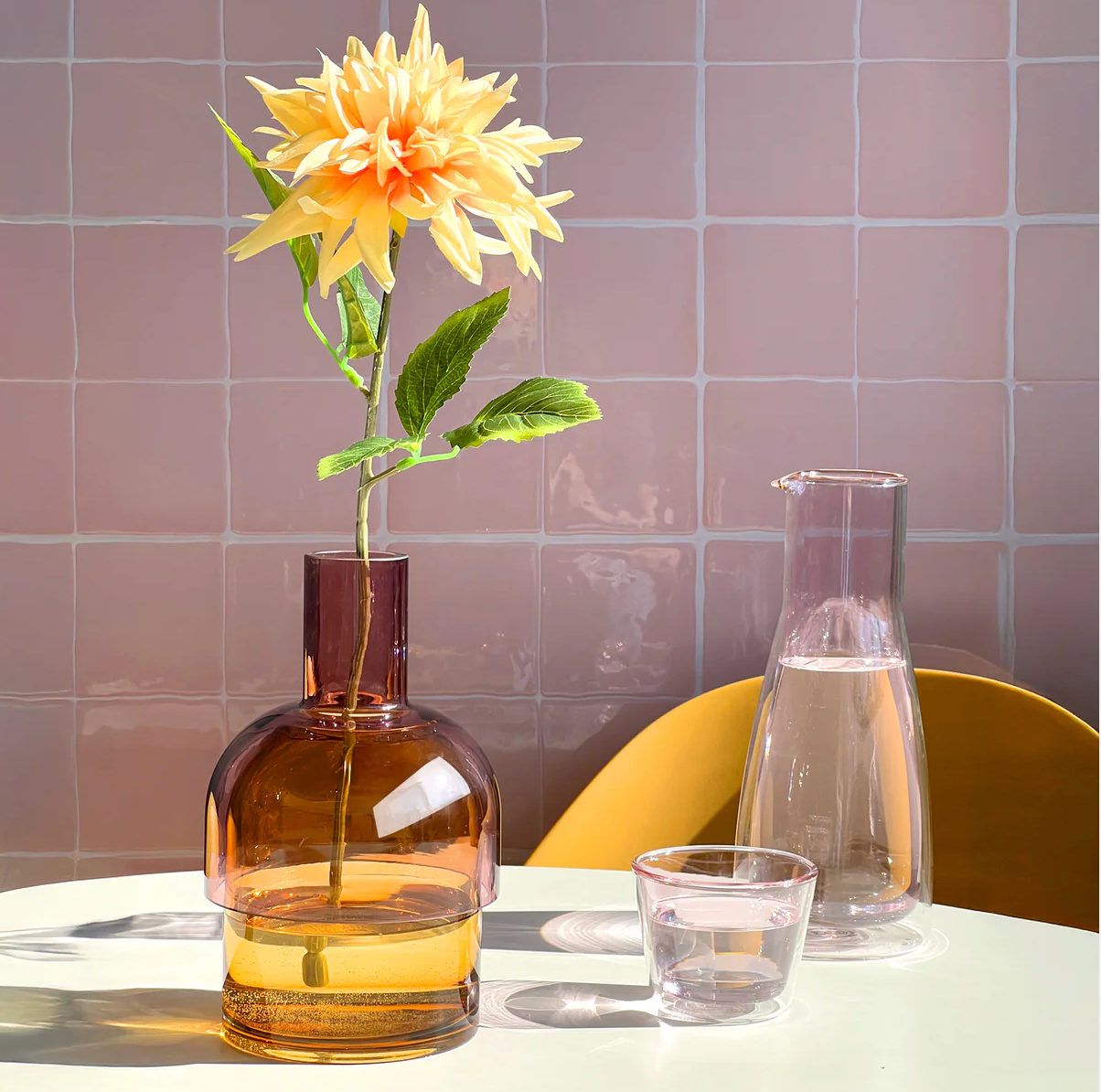 Flip Med Pink & Yellow - Vase