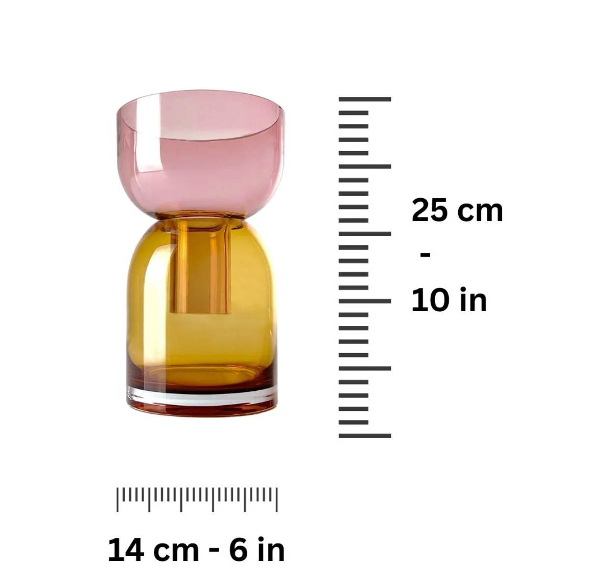 Flip Med Pink & Yellow - Vase