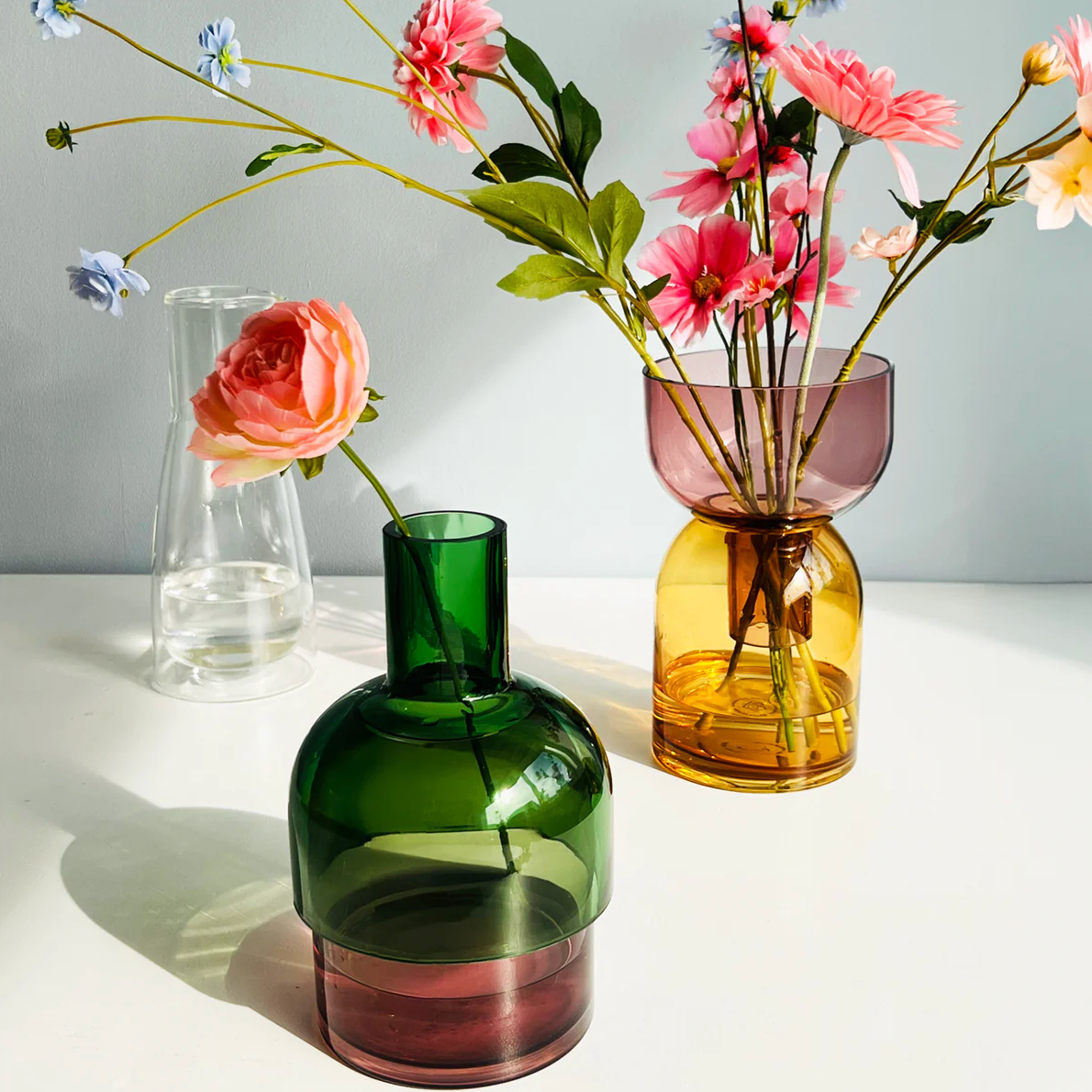 Flip Med Pink & Yellow - Vase