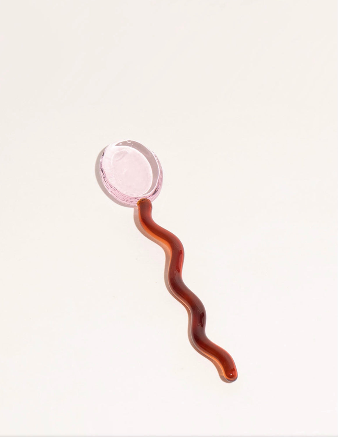 Colourful Wavy Glass Dessert Spoon - "Tremblé"