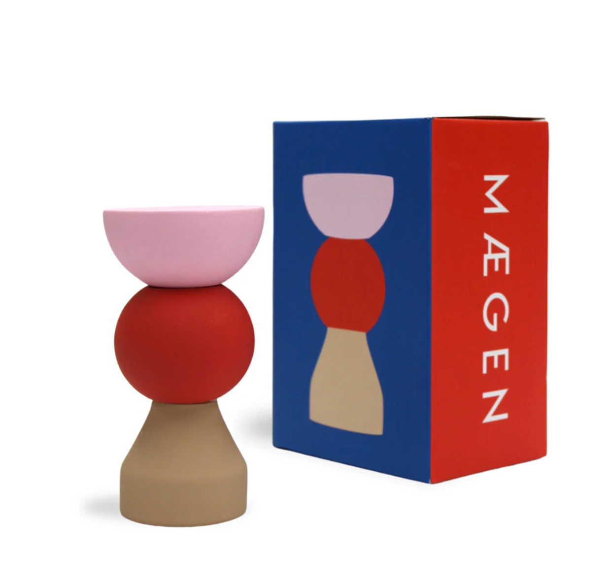 Stacks - Tomato Medium Candlestick