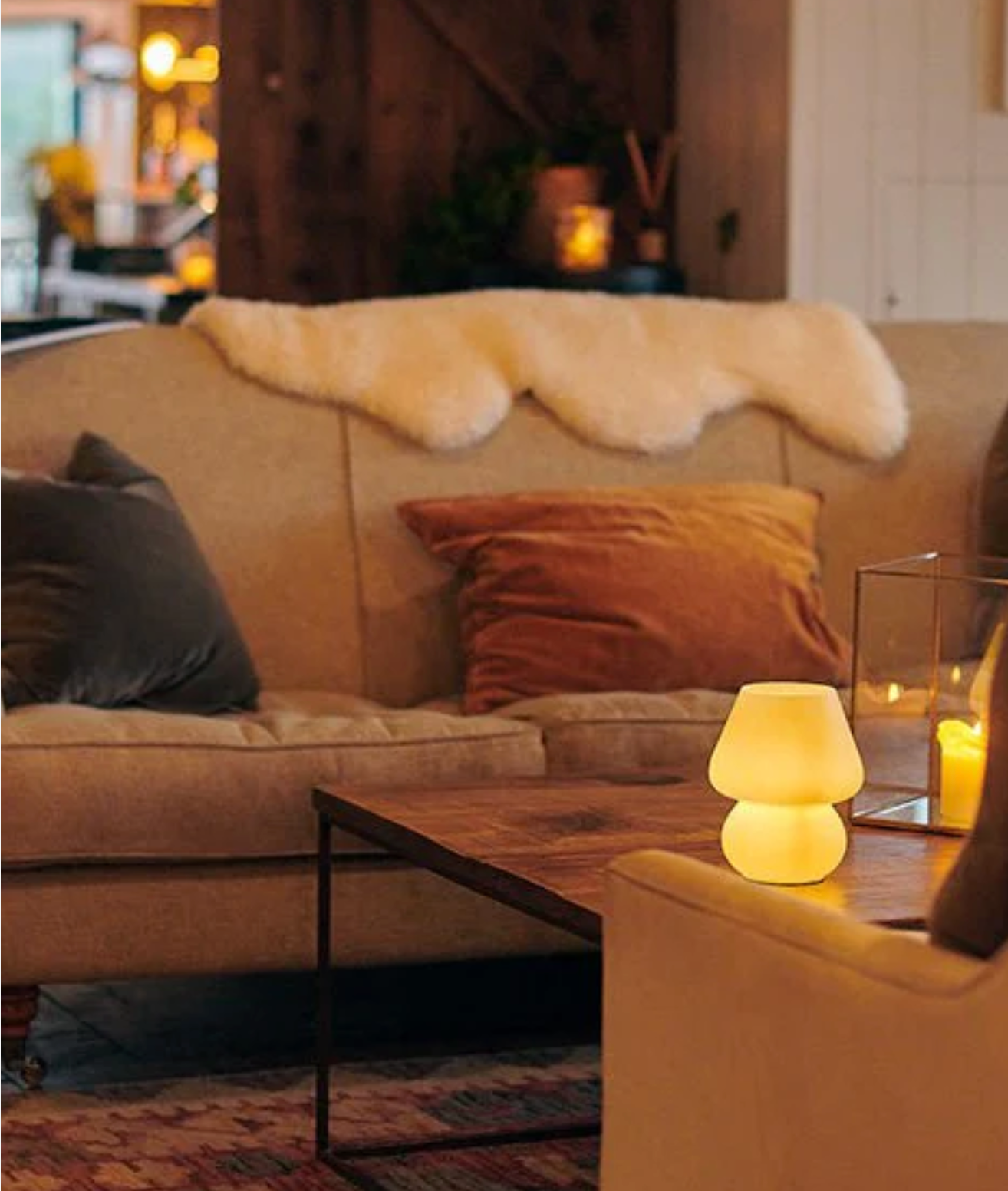 Carie LED Lamp - Buttermilk