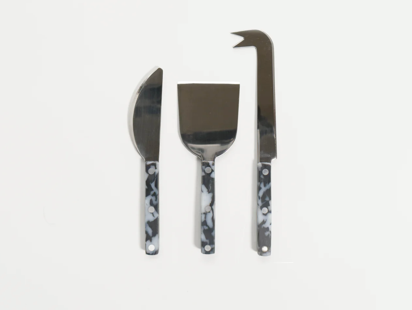 Cheese Knives Set - Black/White