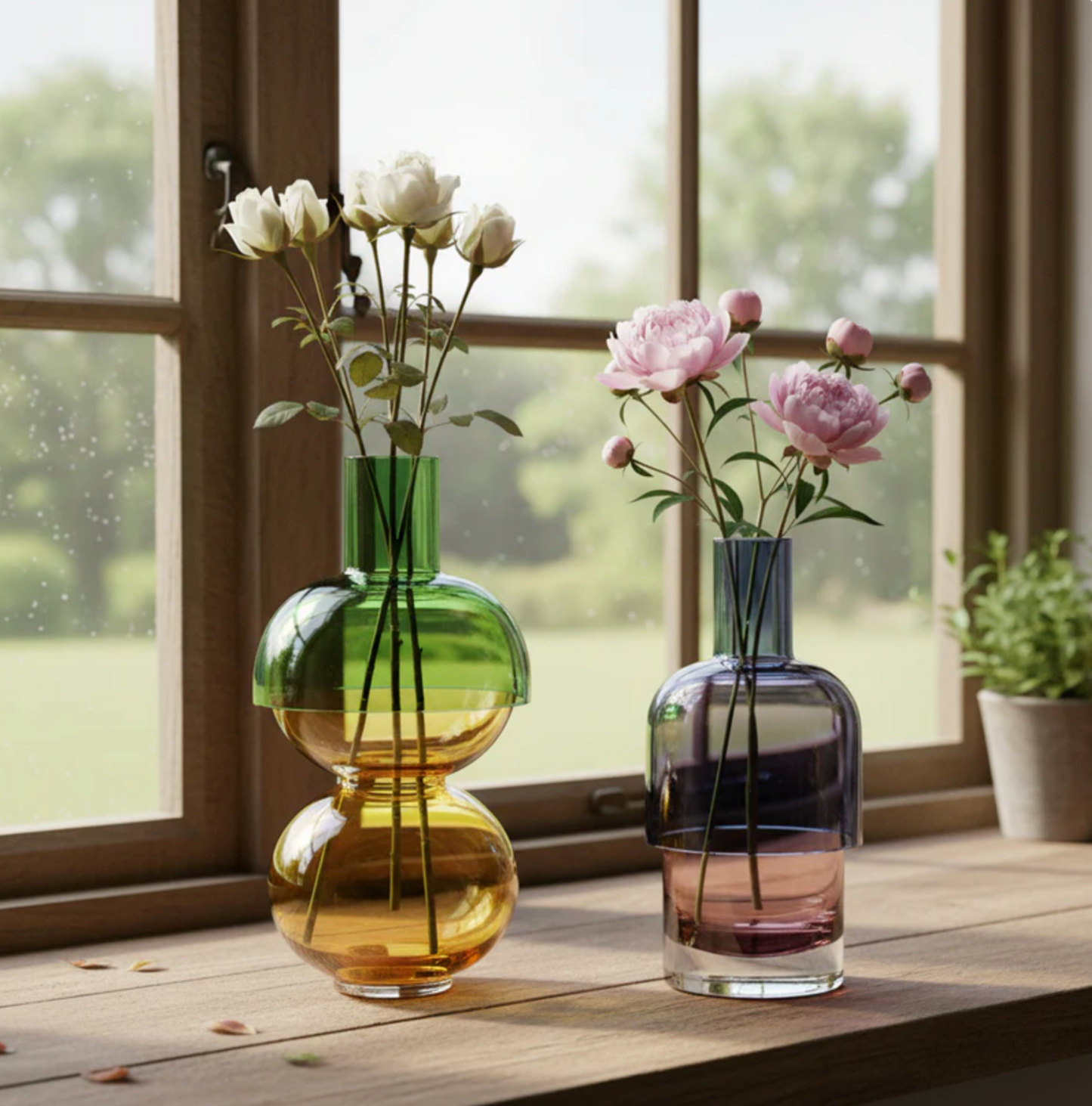 Fusion Lemon Small Set - Reversible Glass Vase