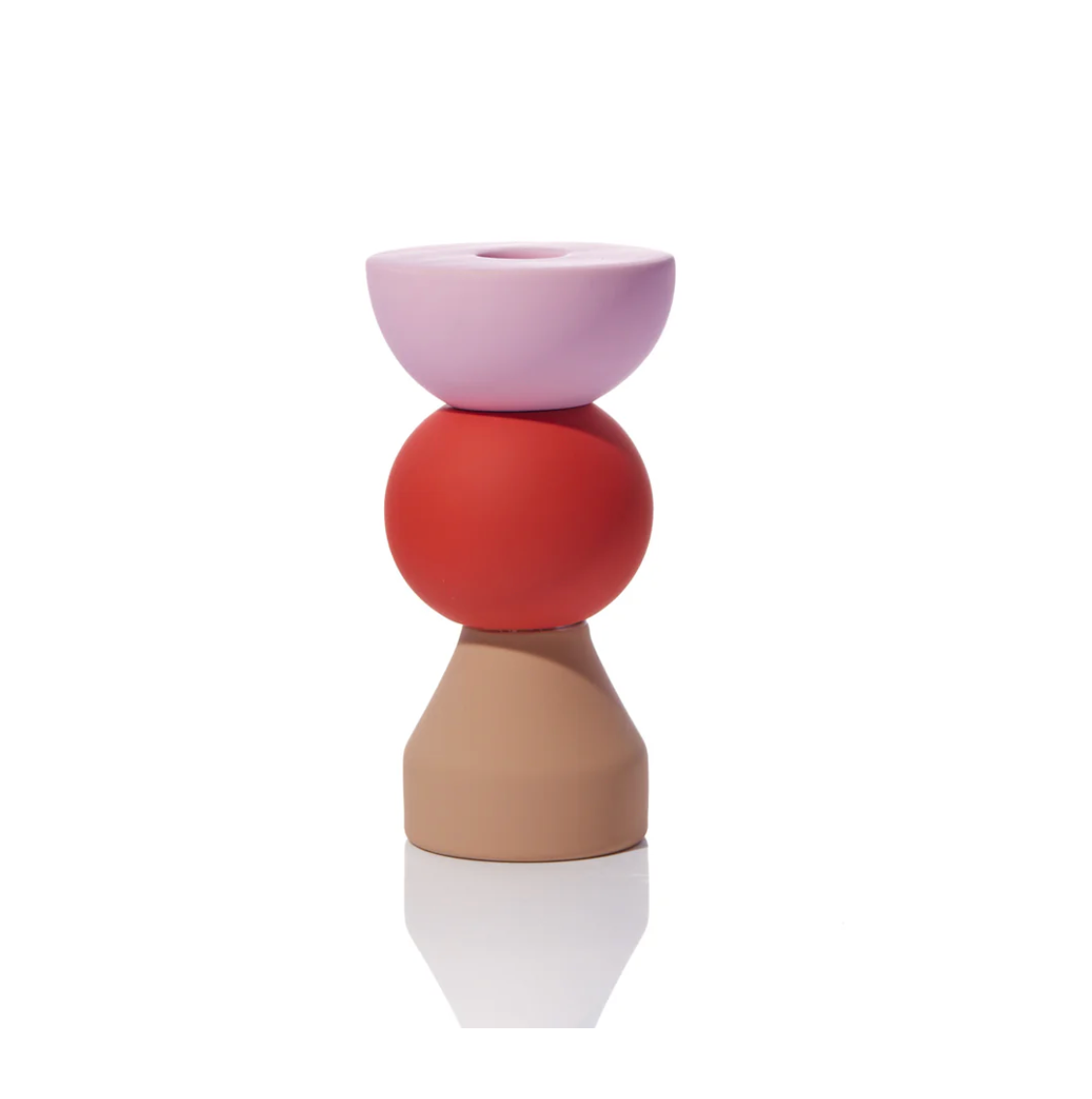 Stacks - Tomato Medium Candlestick