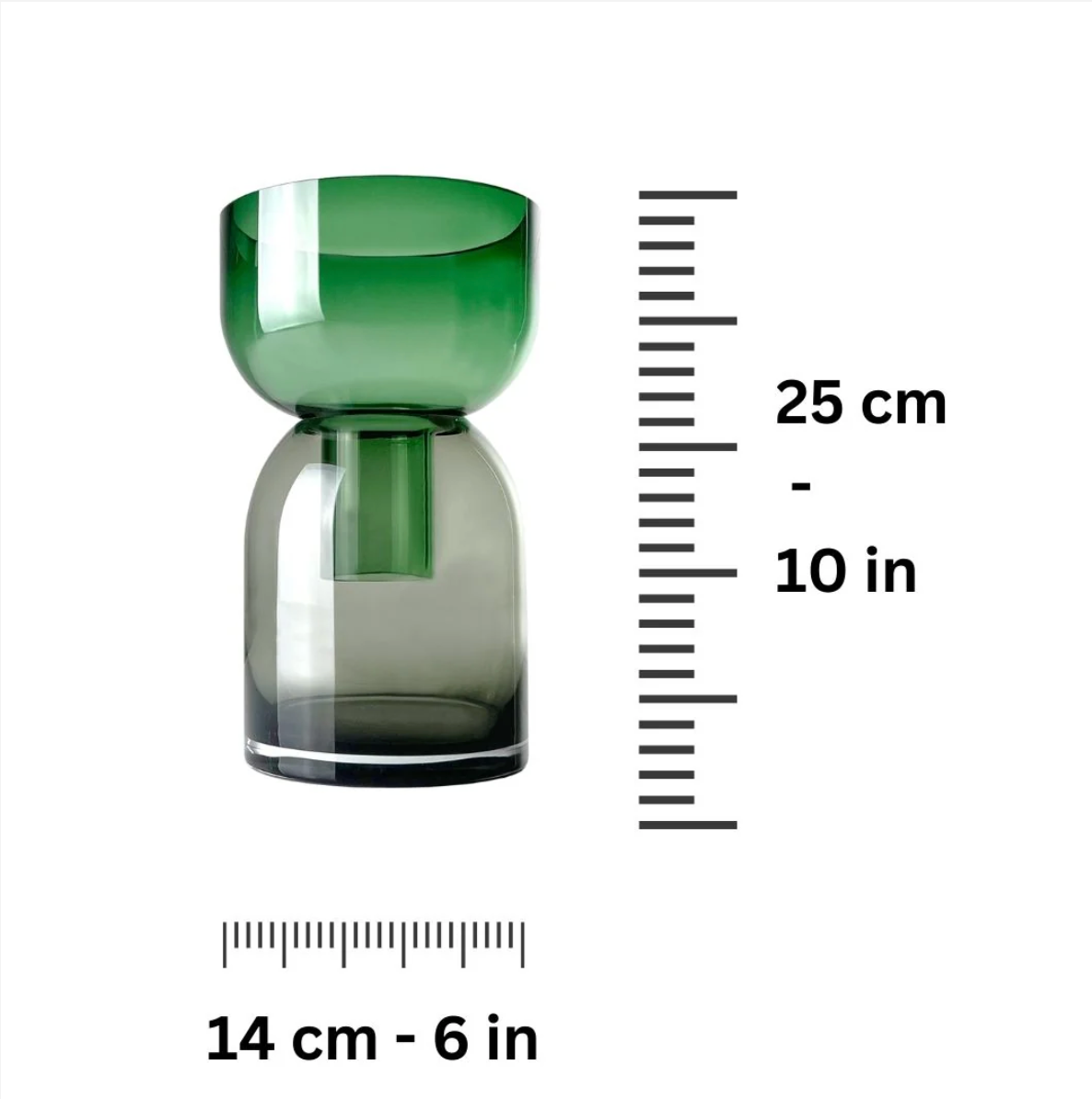 Flip Med Green & Gray - Vase
