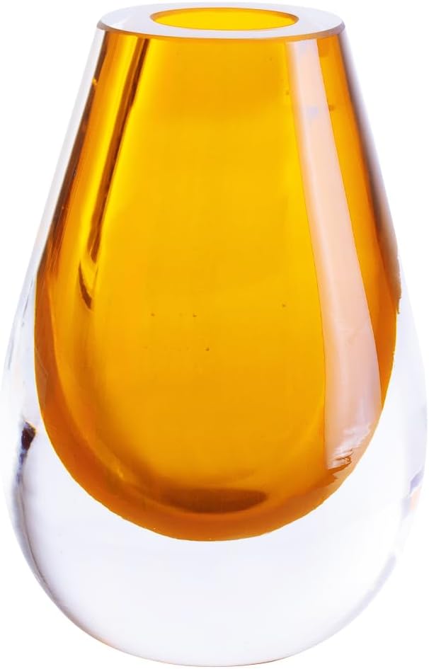 Drop Teardrop Glass Vase – Yellow