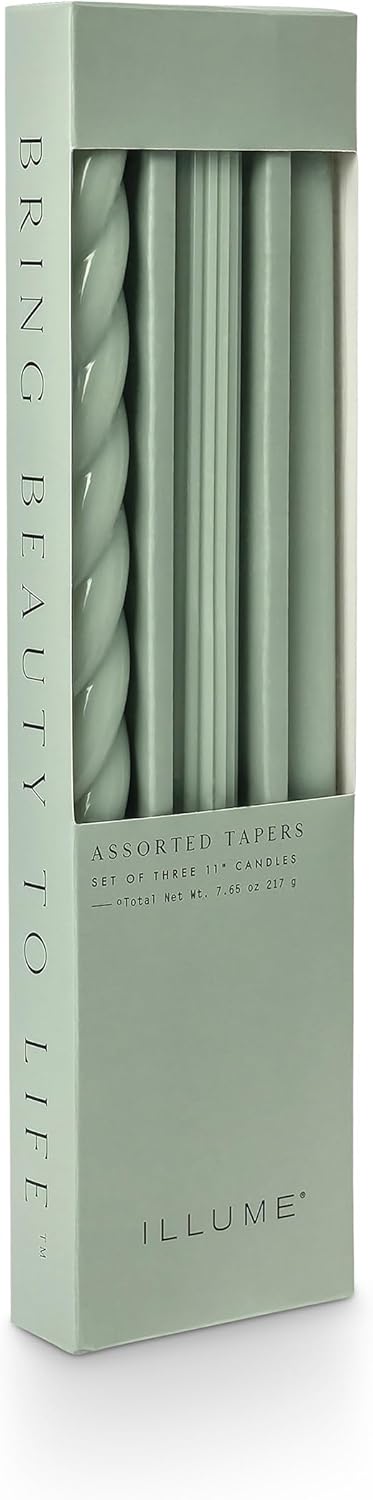 Assorted Candle Tapers 3-Pack - Sage