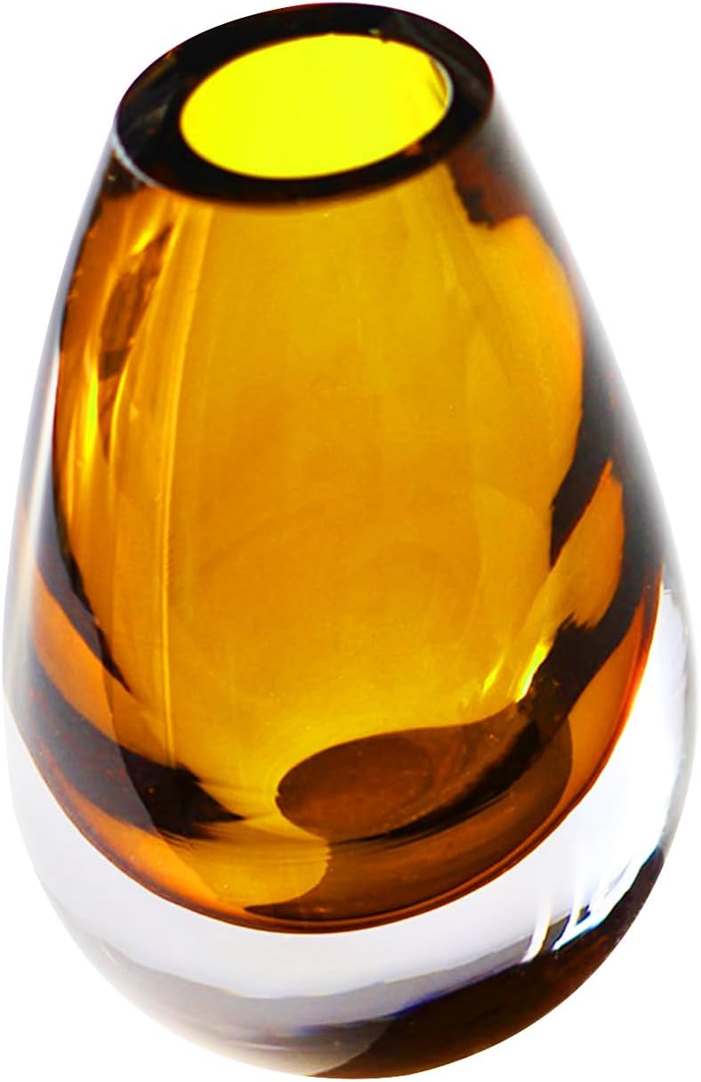 Drop Teardrop Glass Vase – Yellow