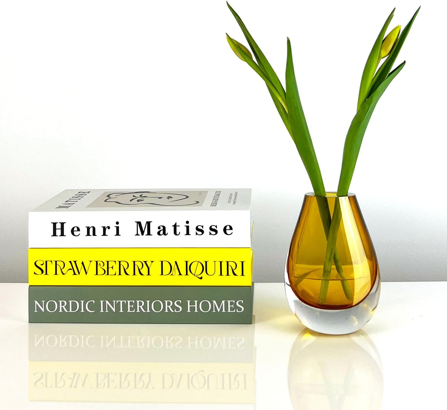 Drop Teardrop Glass Vase – Yellow
