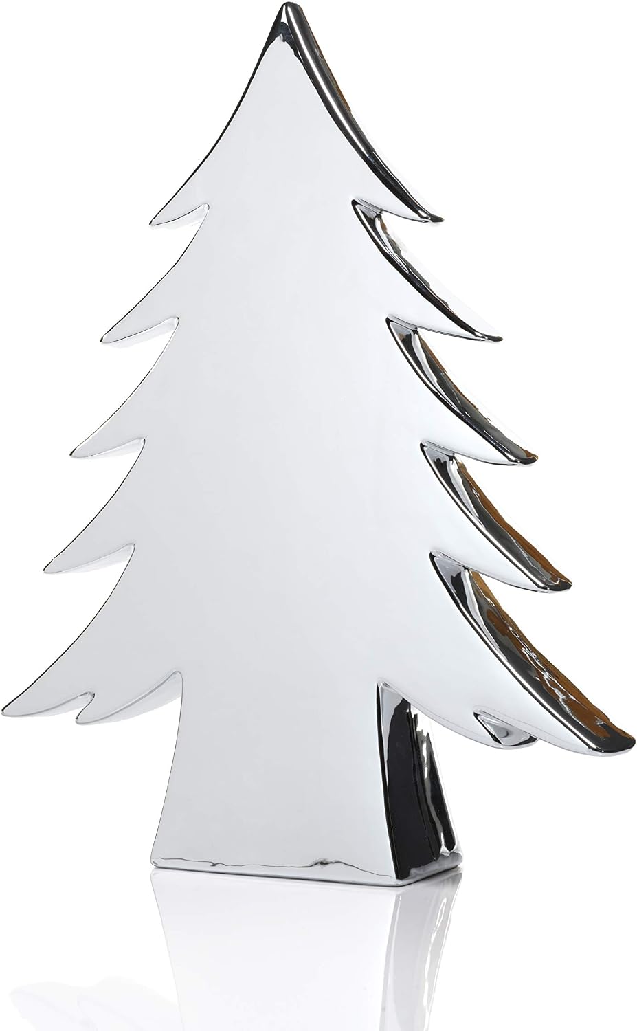 Teton Silver Ceramic Christmas Tree 16.5 in
