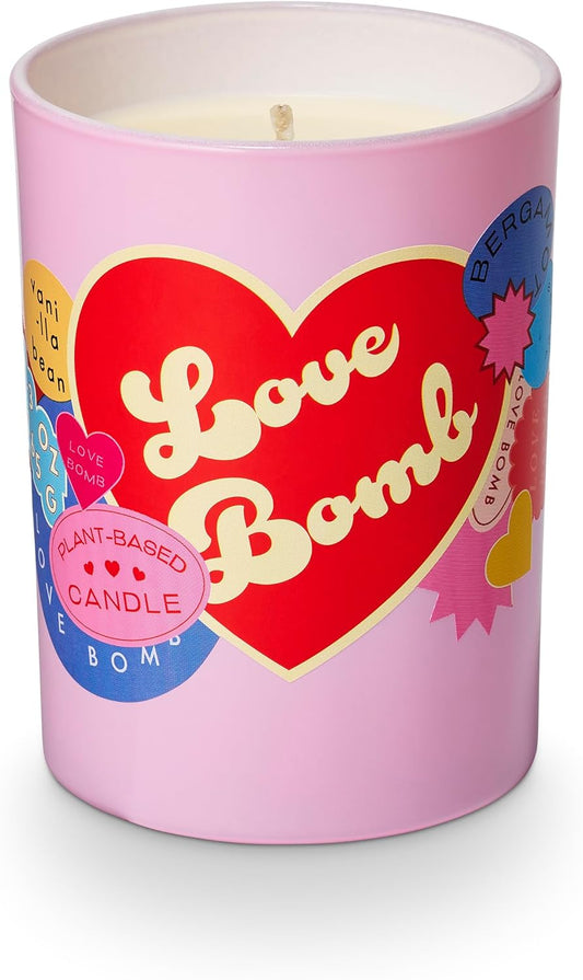 Love Bomb Twisted Glass Candle