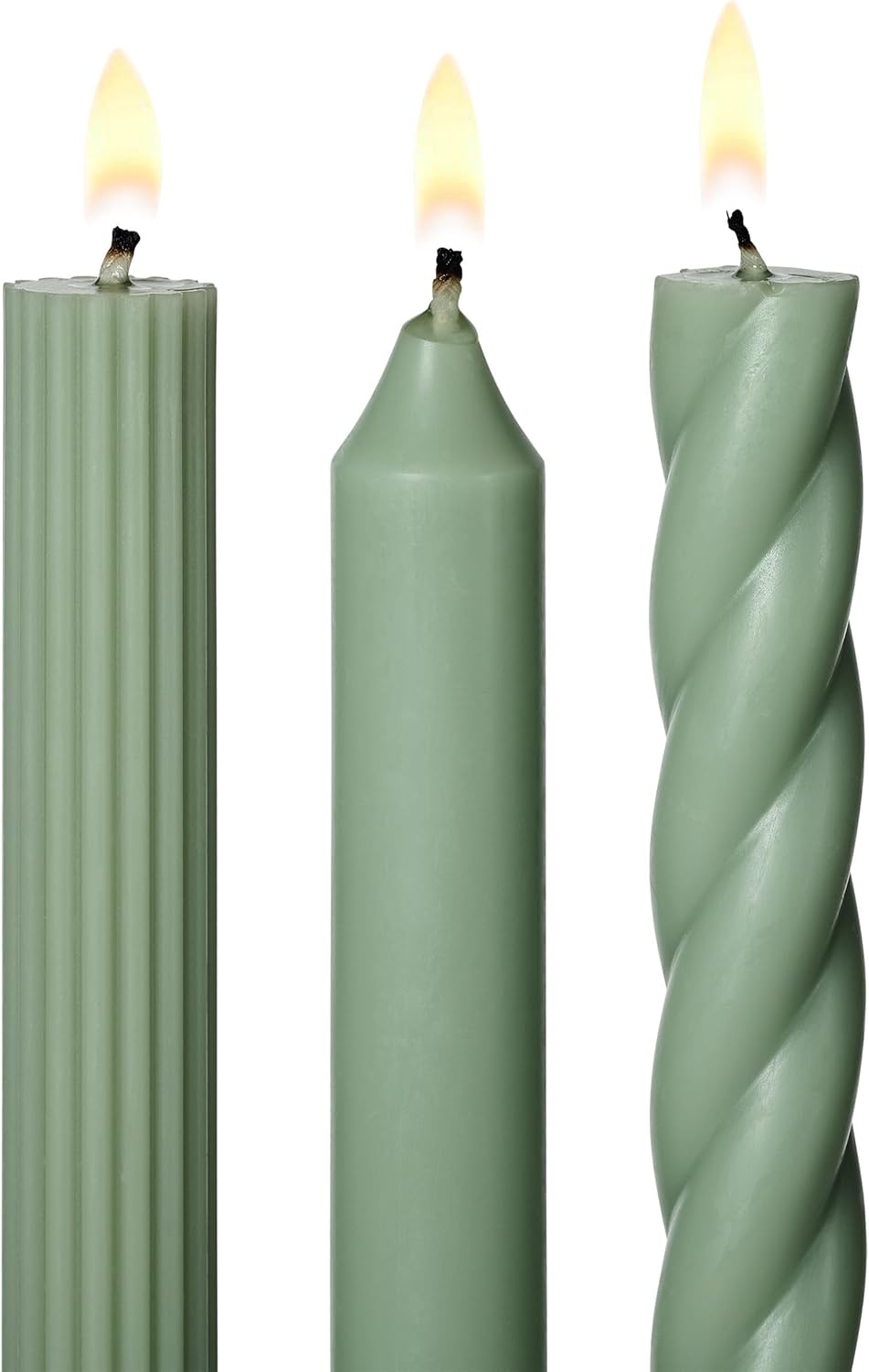 Assorted Candle Tapers 3-Pack - Sage