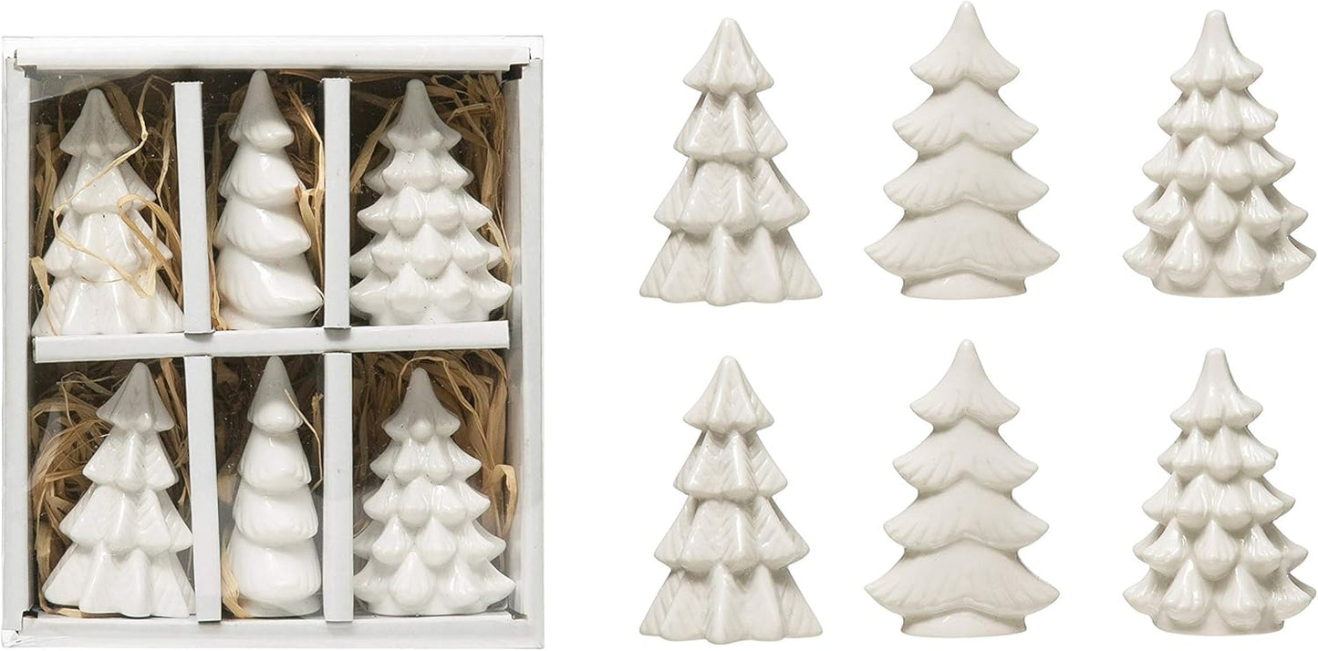 Stoneware Trees, Boxed Set of 6