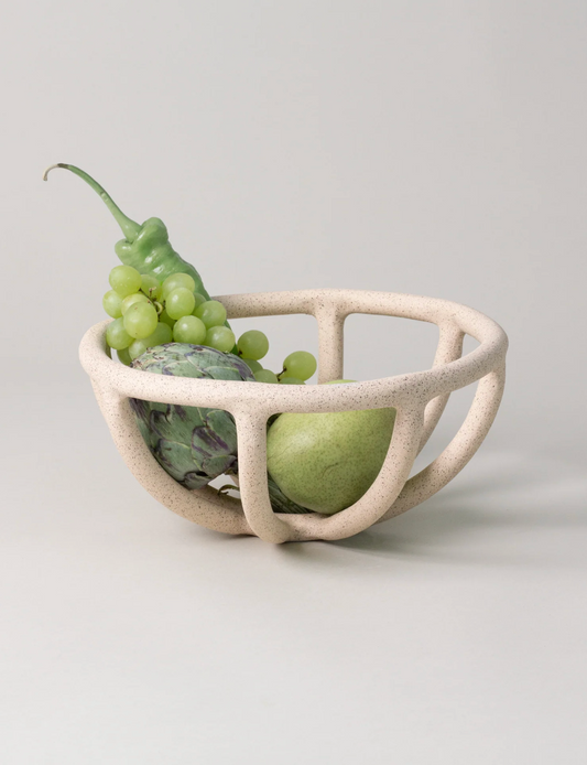 Prong Fruit Bowl - Sand (medium)