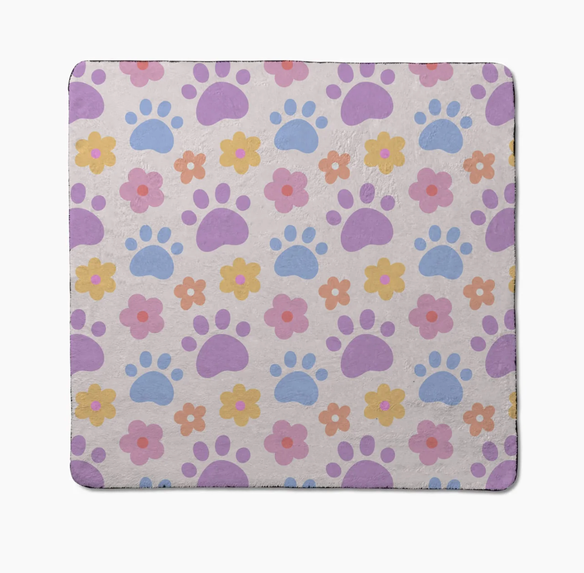 Paws and Daisies Plush Towel