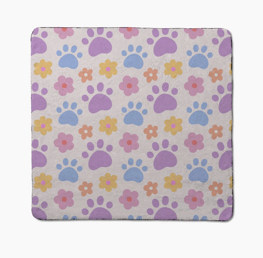 Paws and Daisies Plush Towel