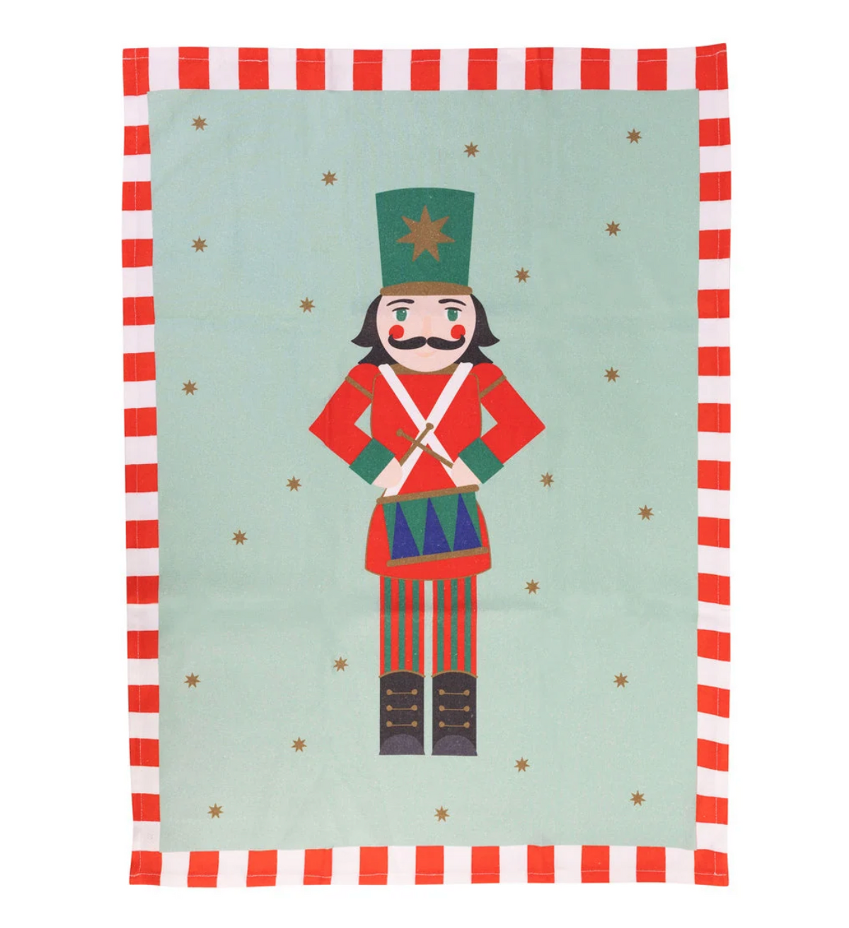 Nutcracker Harlequin Christmas Tea Towel