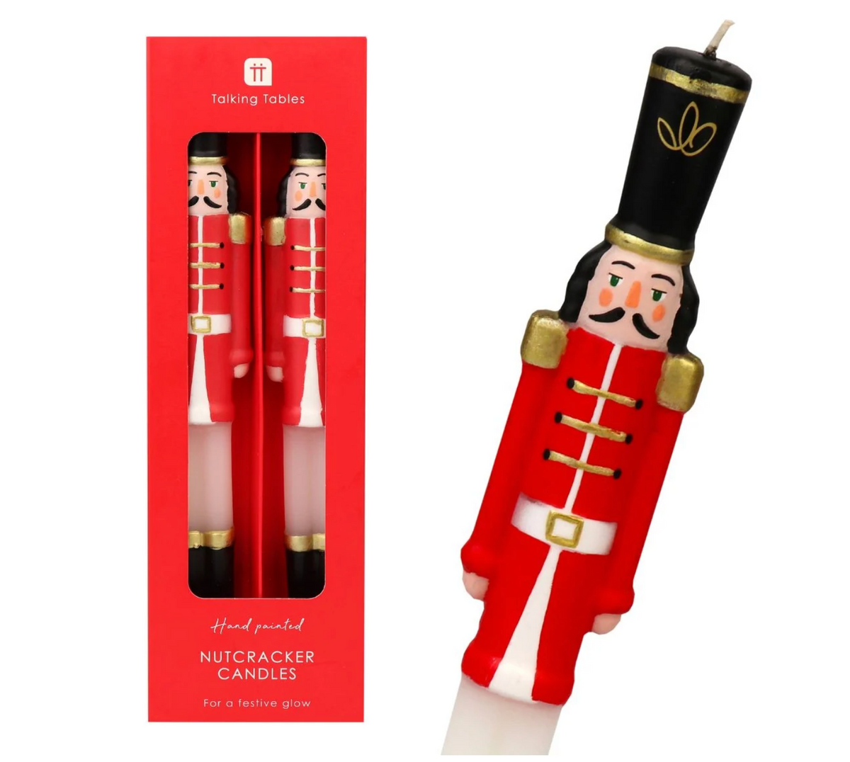 Nutcracker Christmas Dinner Candles - 2 Pack