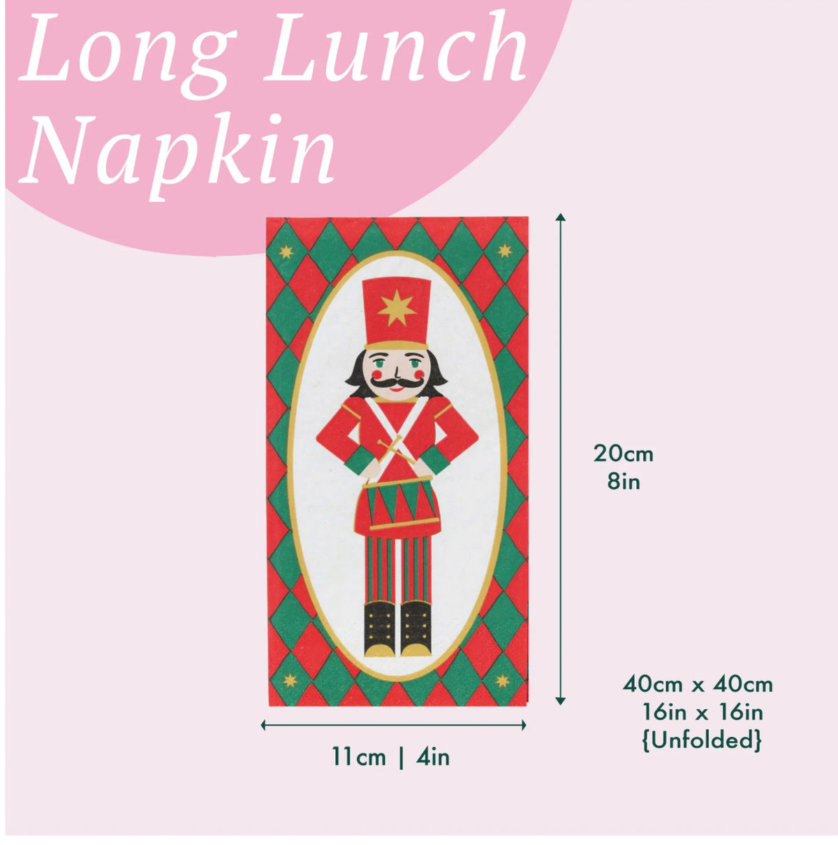 Nutcracker Long Lunch Paper Napkins