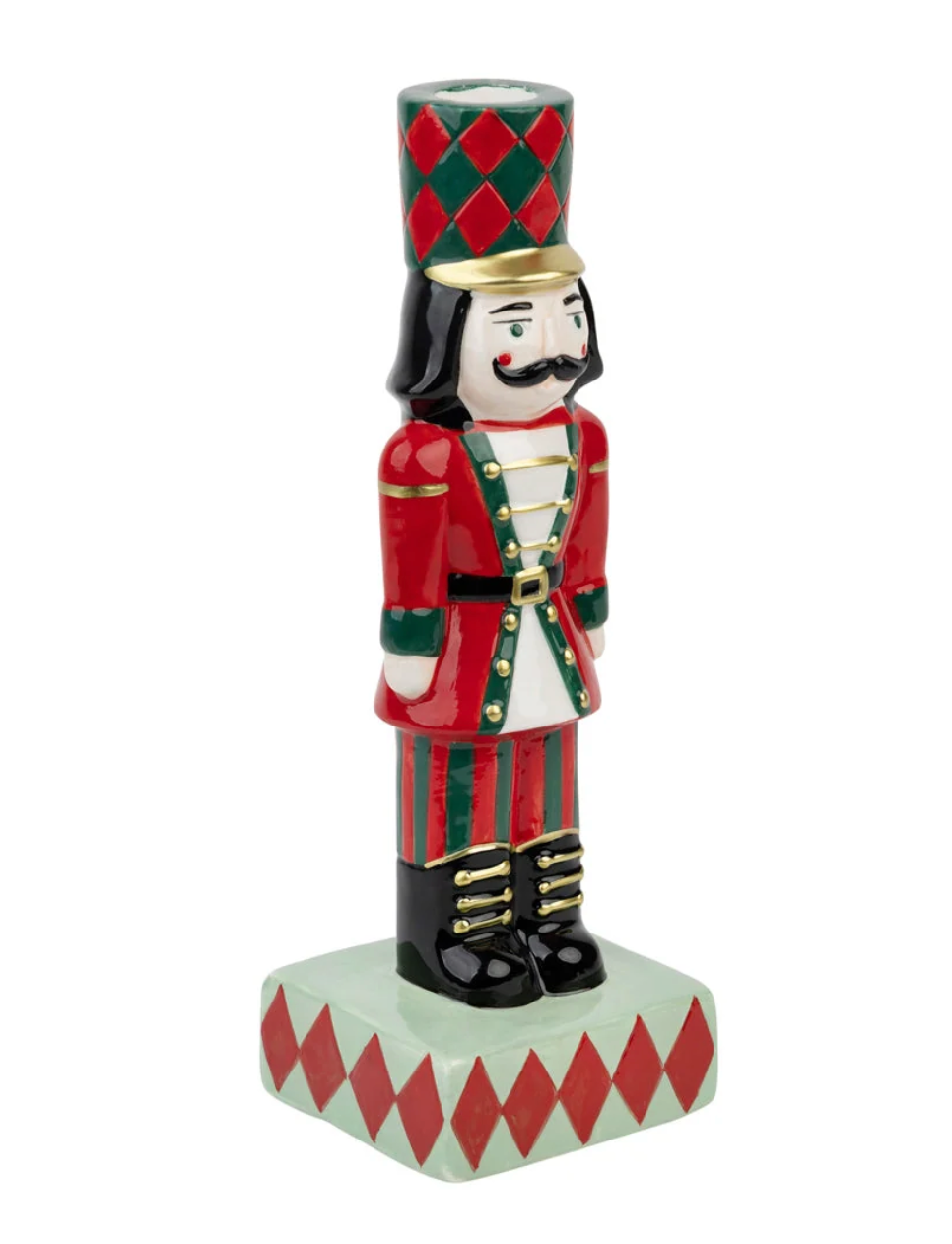 Hand-Painted Nutcracker Candle Holder