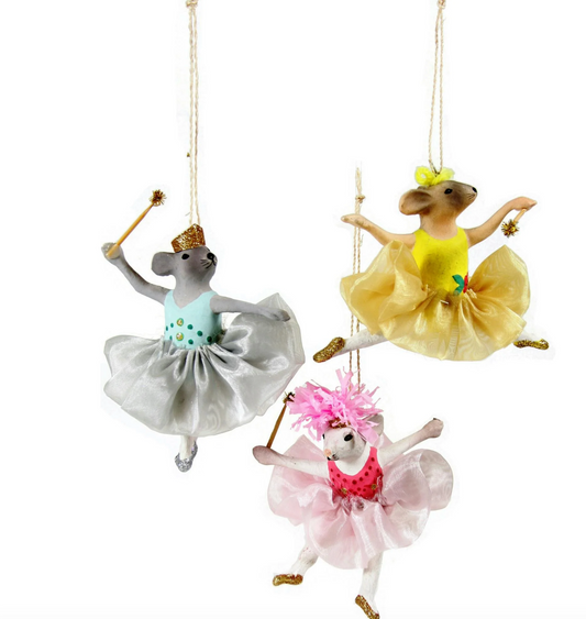 Ballerina Mice Ornaments