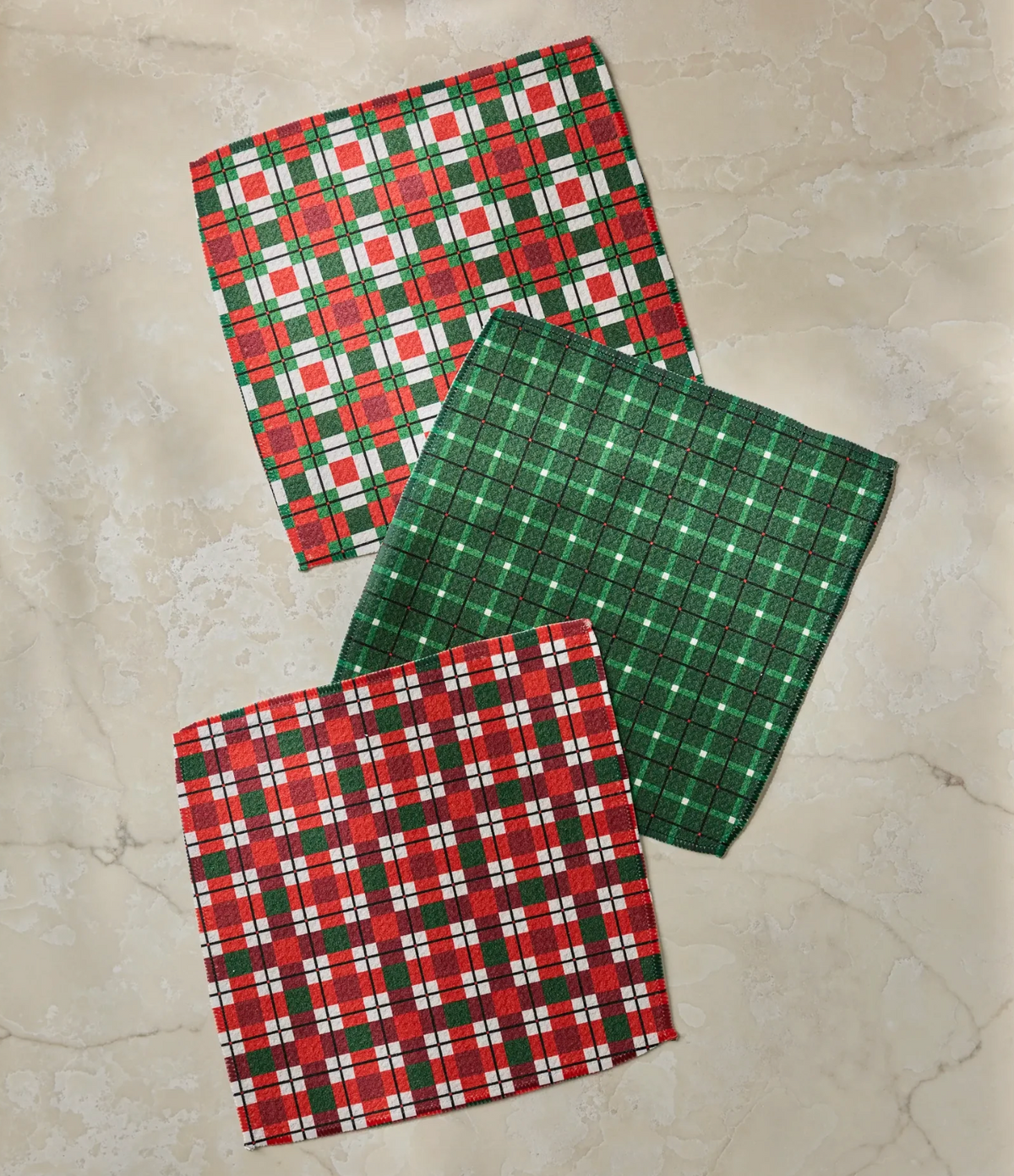 Noel Plaid Dishcloth Set