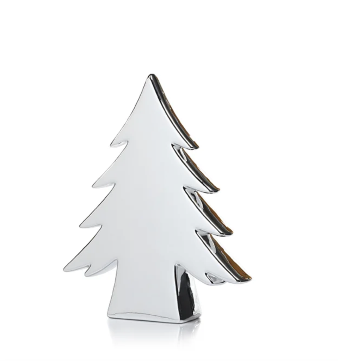 Teton Silver Ceramic Christmas Tree 10.75