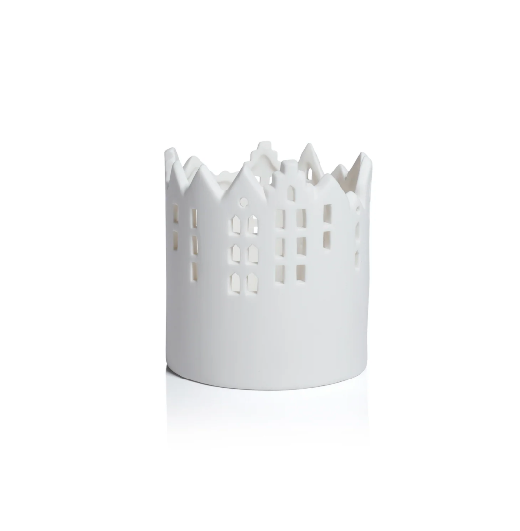Skyline Ceramic Multi-Purpose Hurricane / Planter - 4.5 in