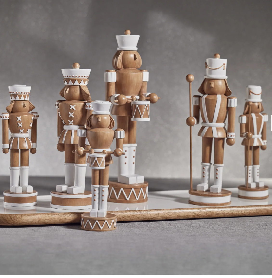 Nutcracker Taper Holder with Drum - Brown