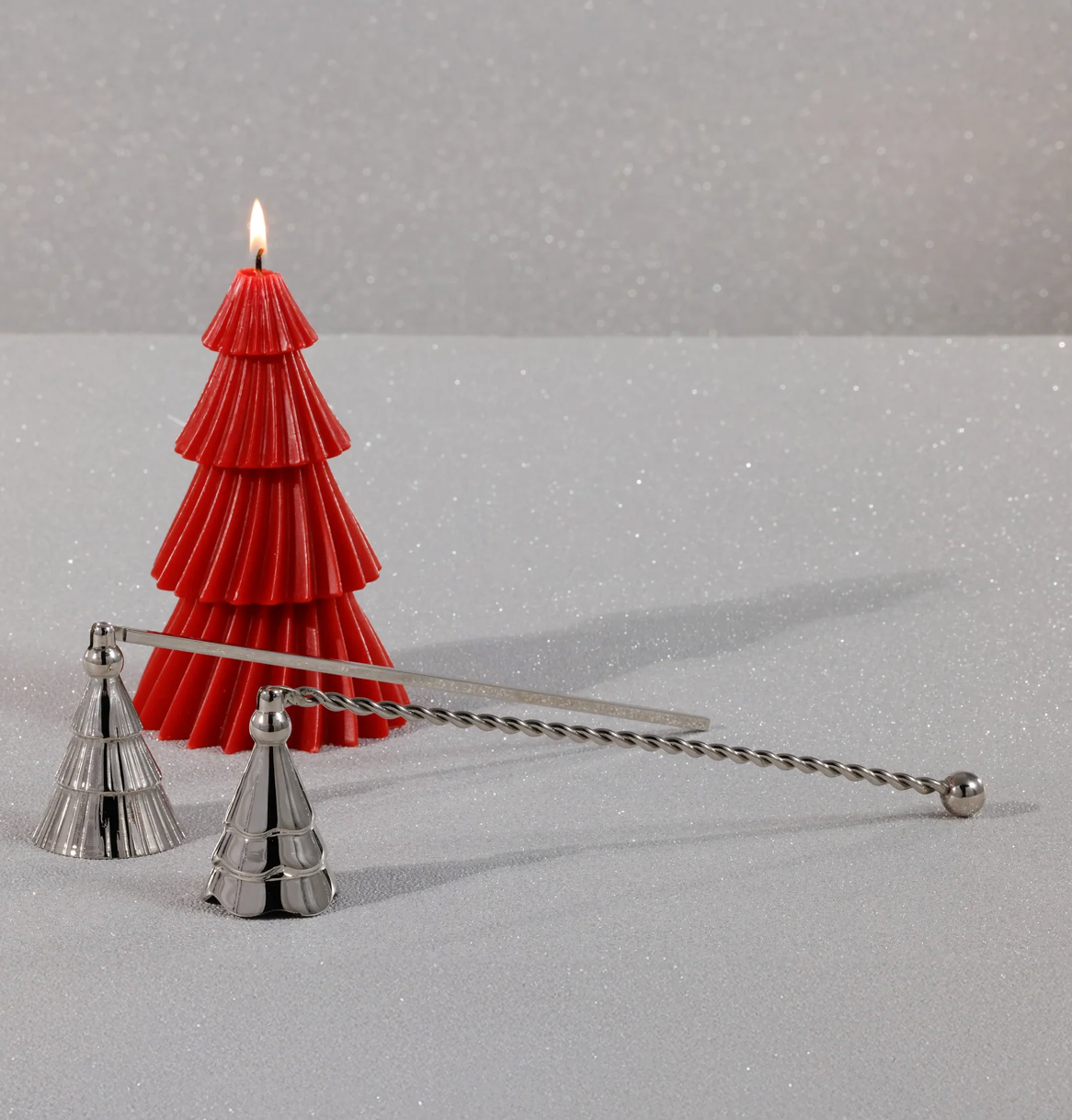 Wave Tree Candle Snuffer - Nickel