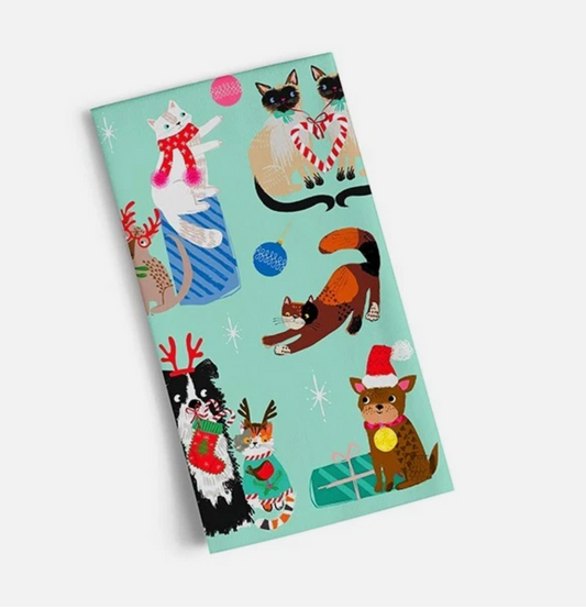 Happy Holidays Cotton Tea Towel