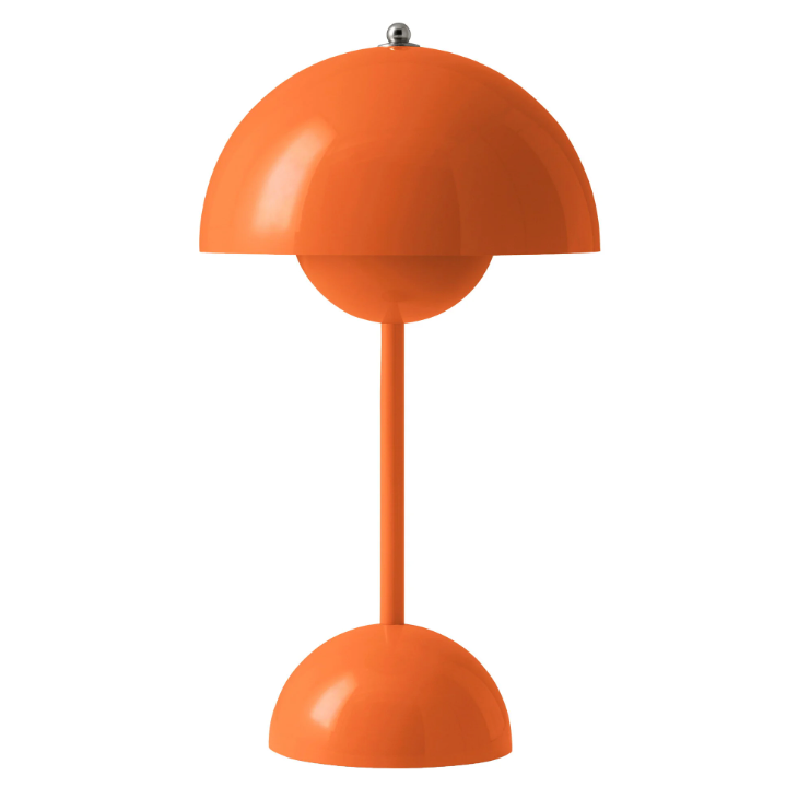 Flowerpot VP9 Verner Panton 1968 Portable Lamp - Zesty Orange