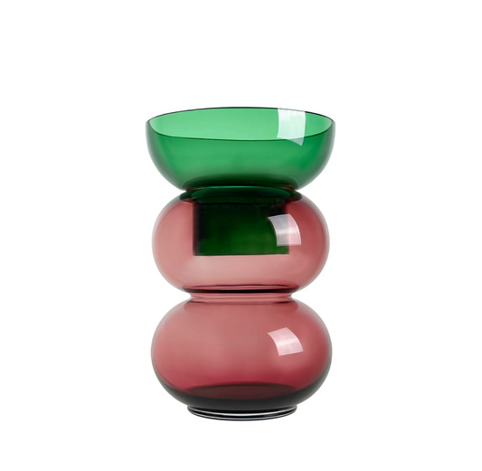 Bubble Vase - Medium - Green and Pink