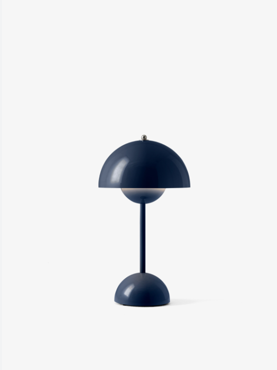 Flowerpot VP9 Verner Panton 1968 Portable Lamp - Steel Blue