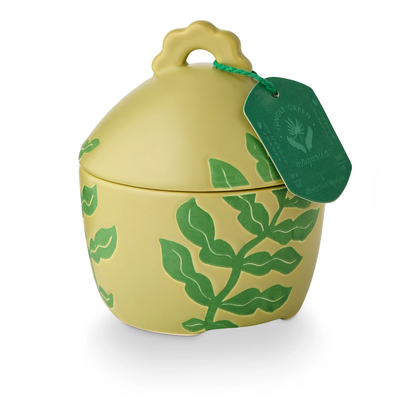 Jungle Green Magnolia Lidded Ceramic
