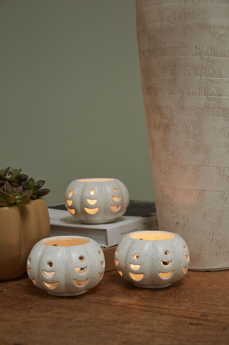 Pumpkin Stack Votive - Set of 3