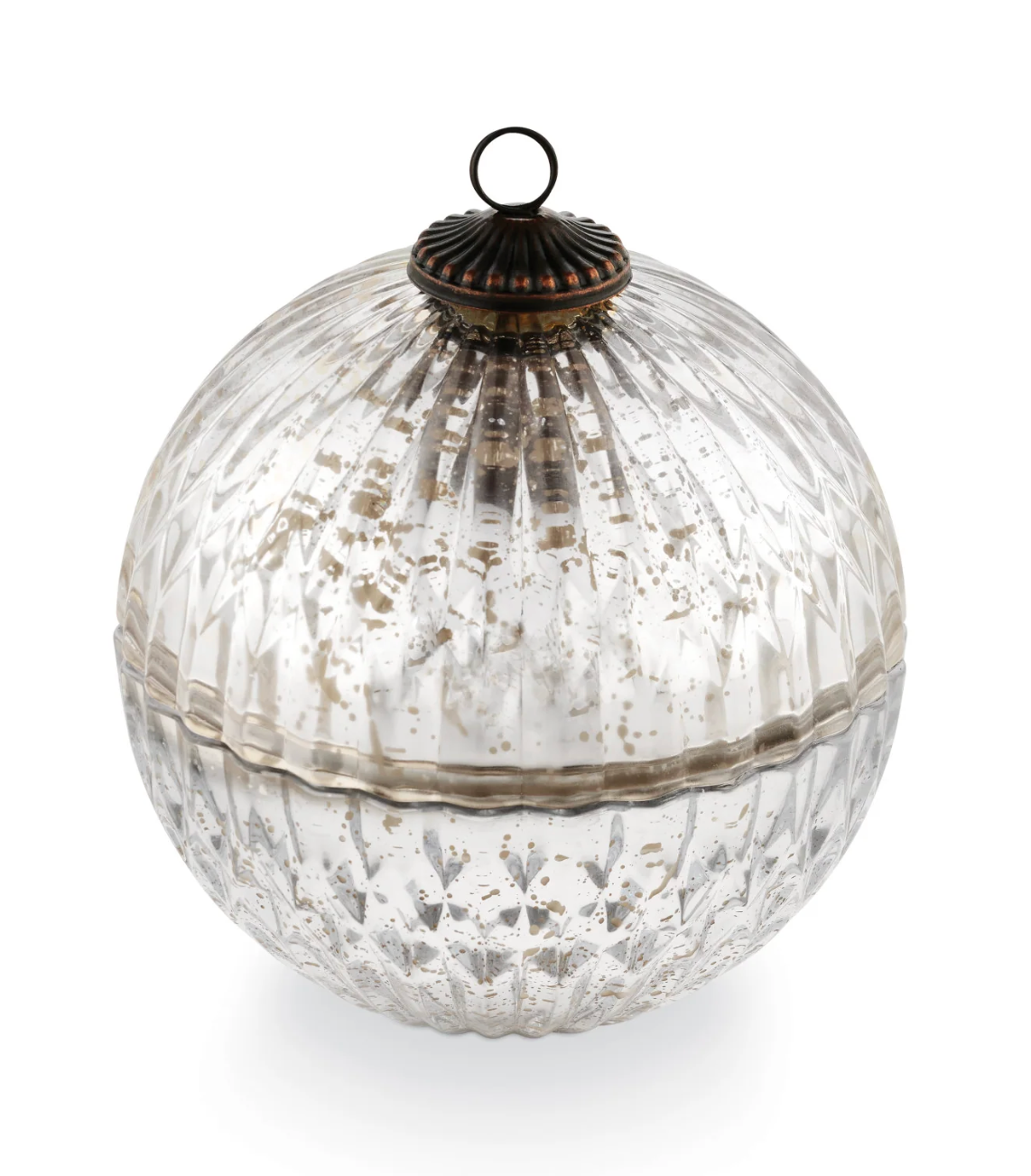 Silver Mercury Ornament Candle